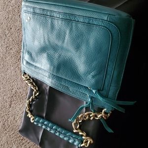 Tre Vero Pebble Leather Handbag